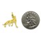 14K Yellow Gold Diamond-Cut Cheetah Charm Pendant Animal Pendant 26 X 22mm